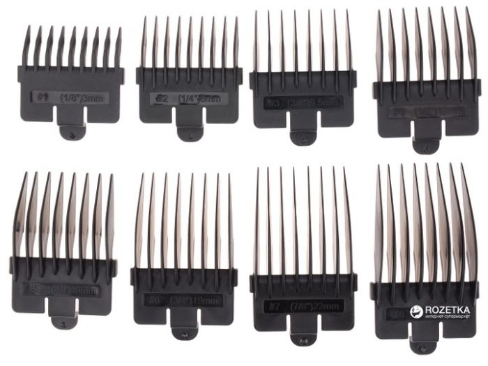 Машинка для стриження  Babyliss, від мережі, насадок-8, сталь, синій