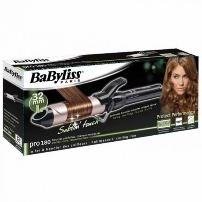 Плойка Babyliss Pro 180 large, 80Вт, темп.режимів-10, D -32mm, 110-180С, метал, чорний