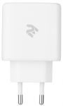 Зарядний пристрій мережевий 2E 65Вт GaN 2хUSB-C/USB-A, PD/QC, білий