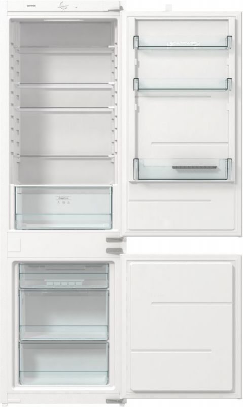 Холодильник Gorenje вбудований з нижн. мороз., 177х55х54см, 2 двері,180(68)л, А+, FrostLess , Зона св-ті, LED дисплей, Білий