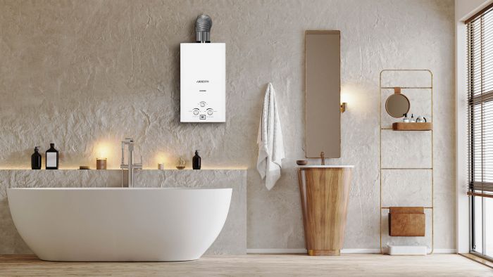 Газова колонка Ardesto X1, 10 л/хв., 20 кВт, розпалювання від батарейок, дисплей, білий