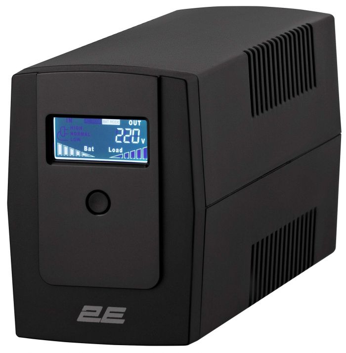 Джерело безперебійного живлення 2E DD850, 850VA/480W, LCD, USB, 2xSchuko