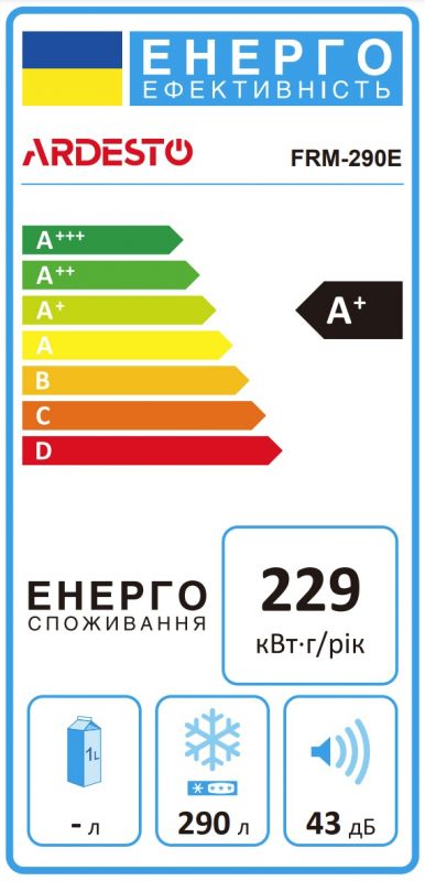 Морозильна скриня ARDESTO, 290л, А+, ST, диспл зовн., білий