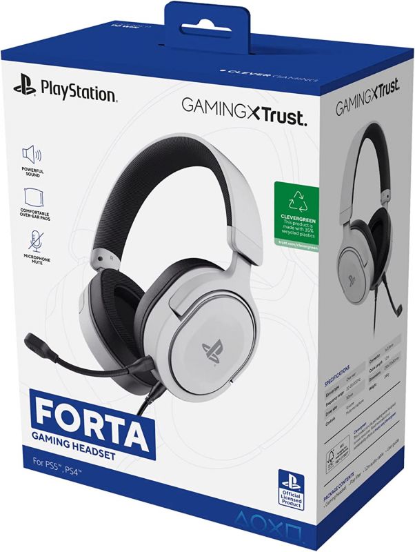 Гарнітура Trust GXT 498 Forta for PS5, 3.5мм, білий