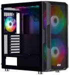 Корпус 2E GAMING Contego Neo GW05 без БЖ 2xUSB3.0, 1xUSBType-C, 2x200мм, ARGB, 3x120мм ARGB, VGA 380мм, LCS ready, контролер з пультом, TG Side Panel, EATX, чорний