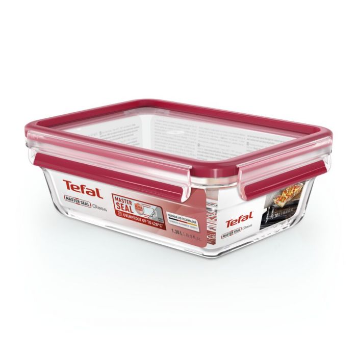 Форма універсальна з кришкою TEFAL MasterSeal glass, 1.3 л, скло