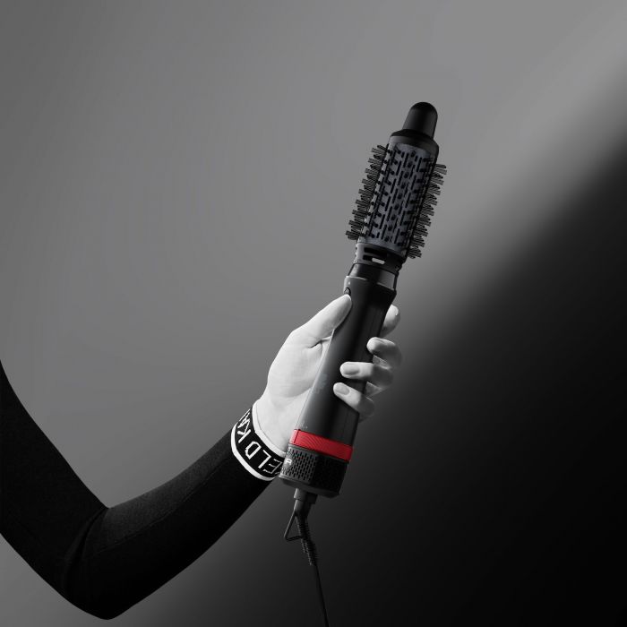 Фен-щітка Rowenta x Karl Lagerfeld Express Style, 800Вт, 3 режими, іоніз-я, чохол, чорний