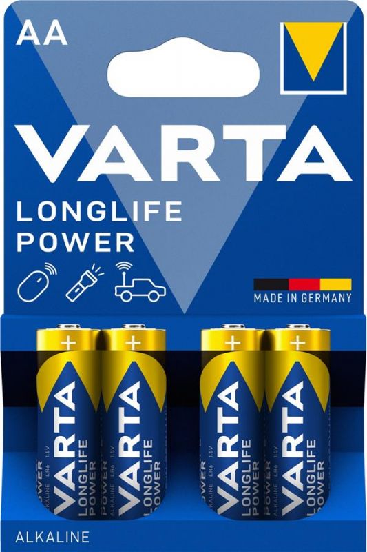 Батарейка Varta Longlife Power лужна AA блістер, 4 шт