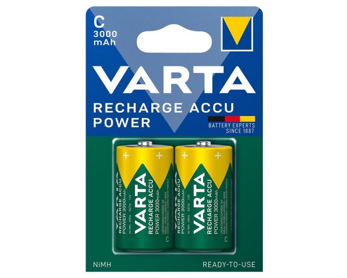 Акумулятор Varta NI-MH Power C(LR14) 3000 мА•г, 2шт