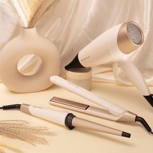 Випрямляч Remington Shea Soft, >300Вт, темп.режимів-5, 150-230С, кераміка, біло-золотий