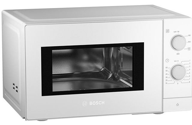 Мікрохвильова піч Bosch, 20л, мех. керув., 800Вт, білий
