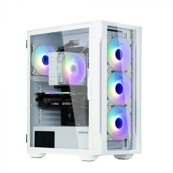 Корпус Zalman I3 Neo TG без БЖ, 1xUSB3.0, 2xUSB2.0, 4x120мм ARGB, VGA 355мм, LCS ready, TG Side/Front Panel, ATX, білий