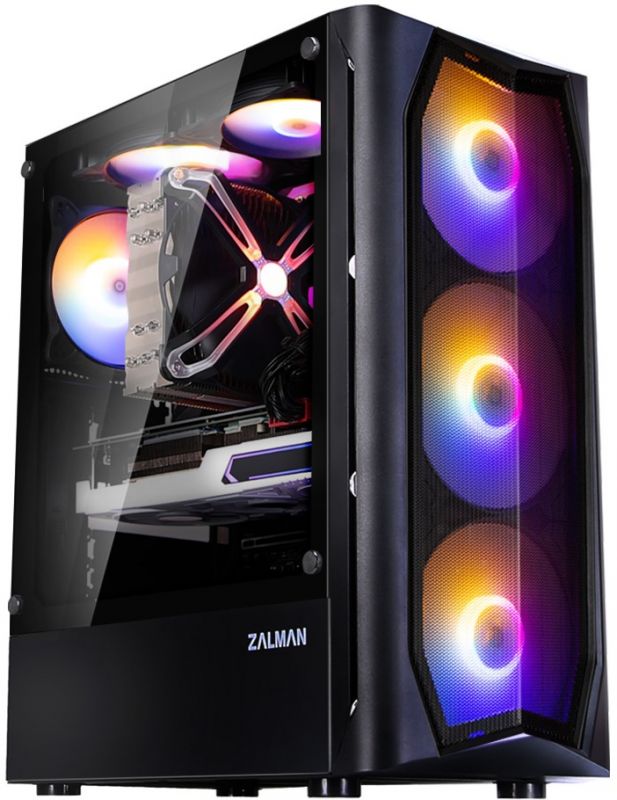 Корпус Zalman N4 Rev.1 без БЖ, 1xUSB3.0, 2xUSB2.0, 3x140мм, RGB, 3x120мм, RGB VGA 315мм, LCS ready, TG Side Window, ATX, чорний