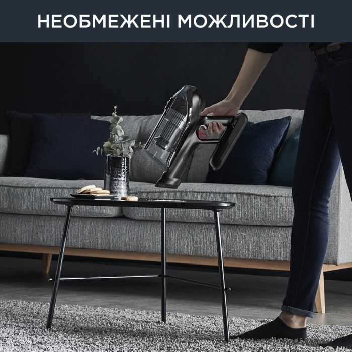 Пилосос Rowenta безпровідний X-Force Flex 14.60 Auto Animal, 48Вт, конт пил -0.9л, автон. робота до 70хв, НЕРА, чорно-сірий