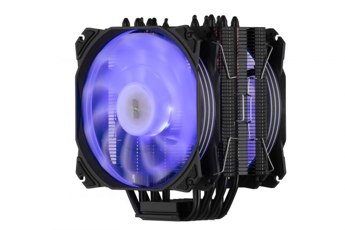 Процесорний кулер 2E GAMING Air Cool AC120D6-ARGB, LGA1851, 1700, 1366, 1200, 115x, AM5, AM4, AM3, AM3+, AM2, AM2+, FM2, FM1, 4pin PWM, 3pin +5VARGB, TDP 200W