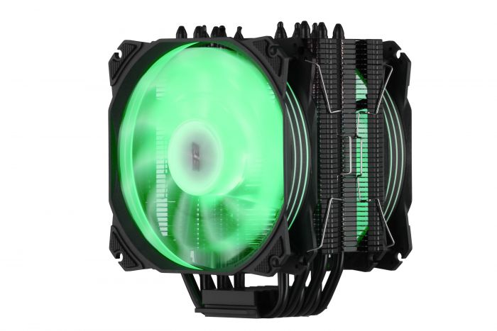 Процесорний кулер 2E GAMING Air Cool AC120D6-ARGB, LGA1851, 1700, 1366, 1200, 115x, AM5, AM4, AM3, AM3+, AM2, AM2+, FM2, FM1, 4pin PWM, 3pin +5VARGB, TDP 200W