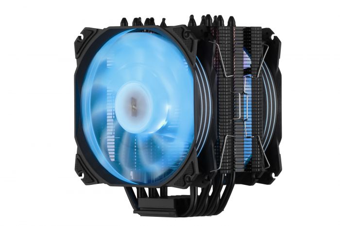 Процесорний кулер 2E GAMING Air Cool AC120D6-ARGB, LGA1851, 1700, 1366, 1200, 115x, AM5, AM4, AM3, AM3+, AM2, AM2+, FM2, FM1, 4pin PWM, 3pin +5VARGB, TDP 200W