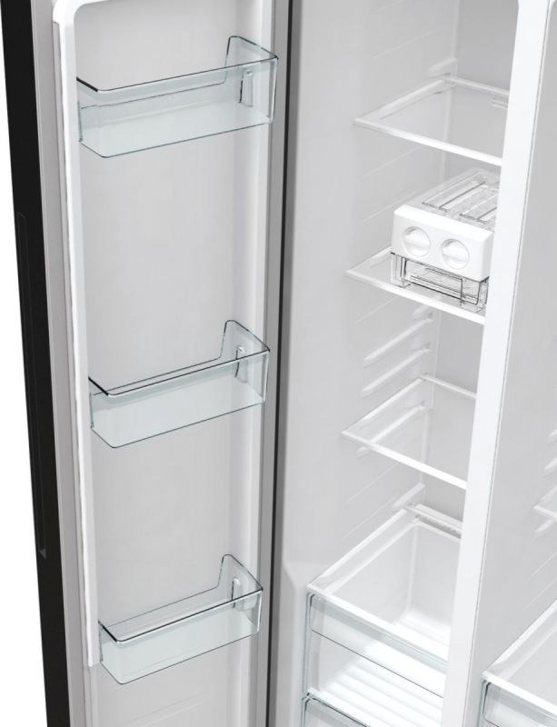 Холодильник SBS Gorenje, 179х67х92см, 2 двері, 356(191)л, А++, NF+, Інв., Зона св-ті, Зовн. Диспл, чорний