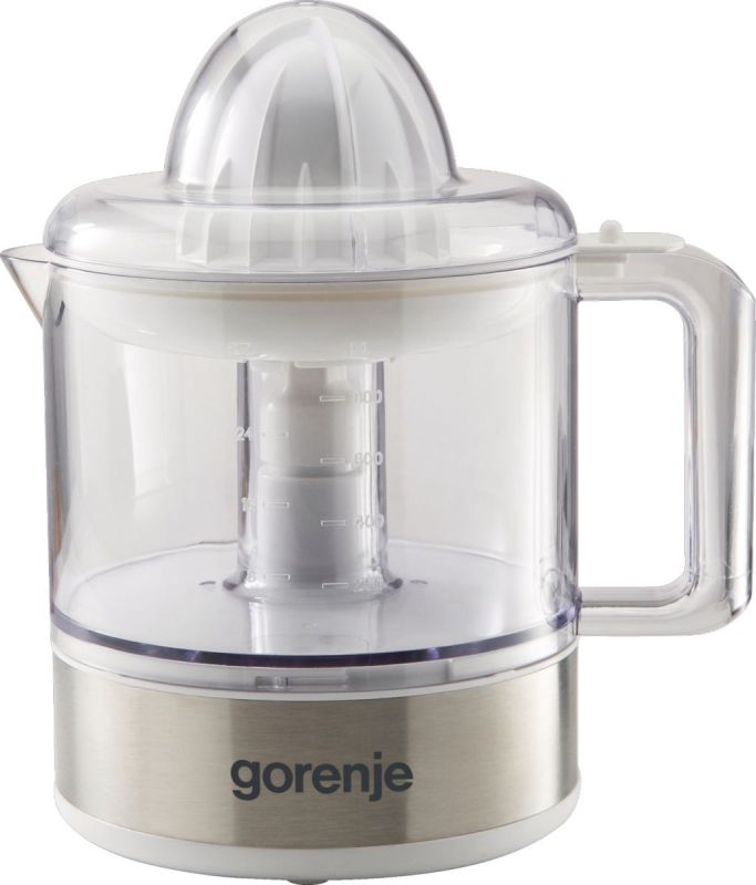 Соковитискач Gorenje цитрус-прес 30Вт, чаша-0.8л, пластик/метал, білий