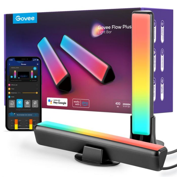 Набір підсвічування Govee H6056 Flow Plus Light Bars, RGBICWW, WI-FI/Bluetooth, чорний