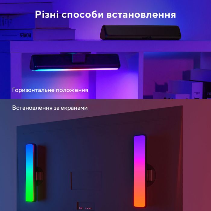 Набір підсвічування Govee H6056 Flow Plus Light Bars, RGBICWW, WI-FI/Bluetooth, чорний