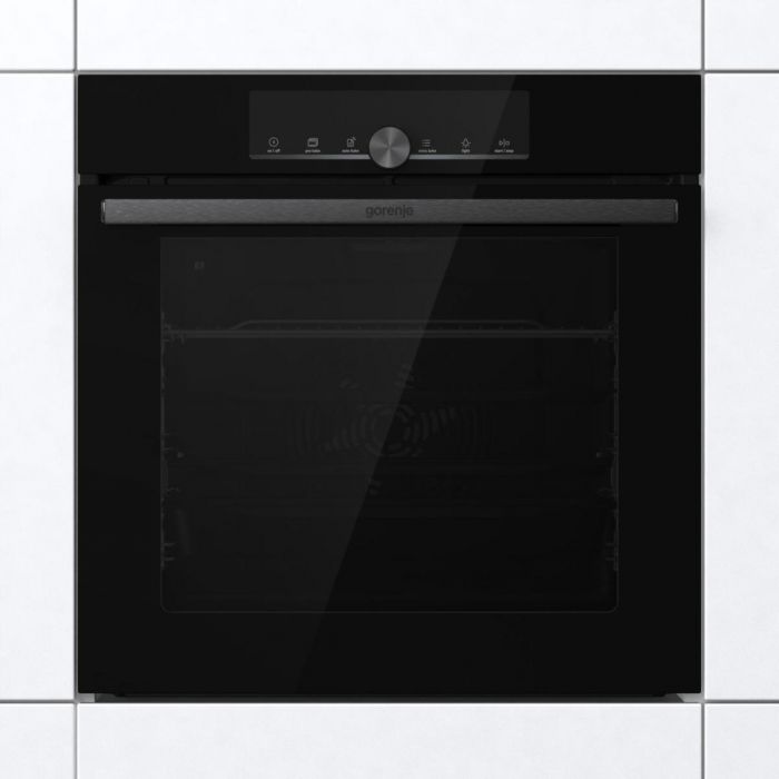 Шафа Gorenje духова електрична, 77л, дисплей, піроліз, A+, чорний