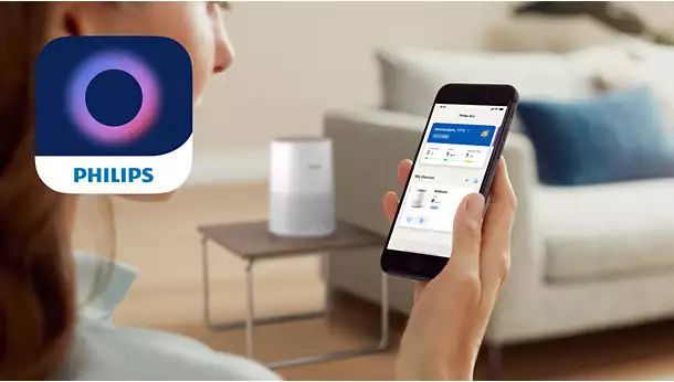 Очищувач повітря Philips Series 600i, 40м2, 170м3/год, дисплей, HEPA фільтр, Wi-Fi, 3 режими, білий
