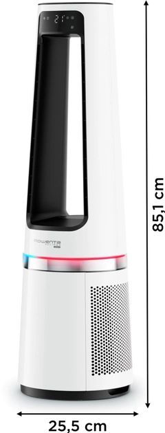 Очищувач повітря Rowenta вен-тор+об-вач Eclipse 3IN1, 35м2, 107м3/год, пульт ДК, дисплей, HEPA фільтр, 12 рів. шв-сті, білий