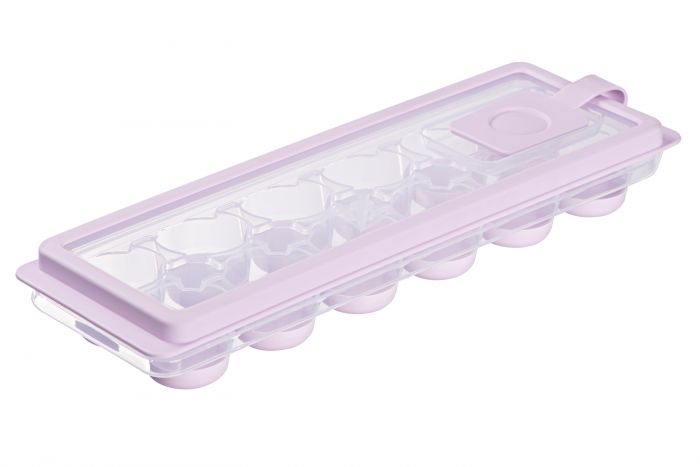 Форма для льоду з кришкою Ardesto Fresh Cylinder, 27х9.5х3.8см, силікон, пластик, ліловий