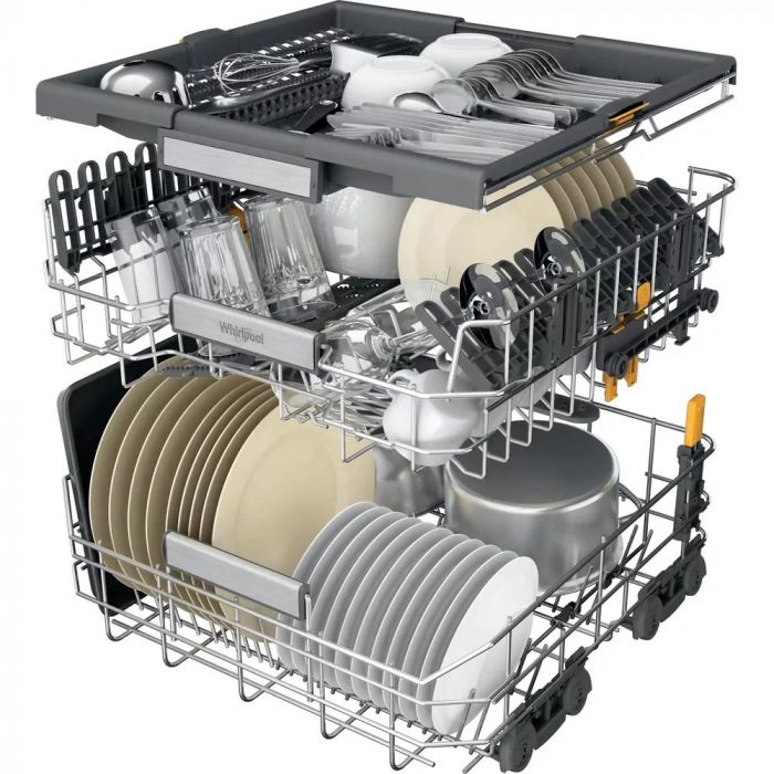 Посудомийна машина Whirlpool вбудована, 15компл., A+++, 60см, дисплей, 3й кошик, білий