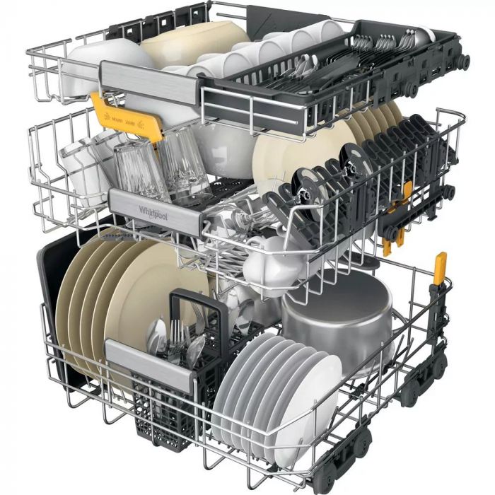 Посудомийна машина Whirlpool вбудована, 14компл., A+++, 60см, дисплей, 3й кошик, білий