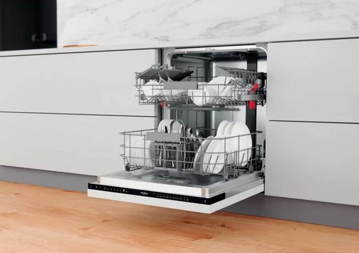 Посудомийна машина Whirlpool вбудована, 14компл., A+++, 60см, дисплей, інвертор, білий