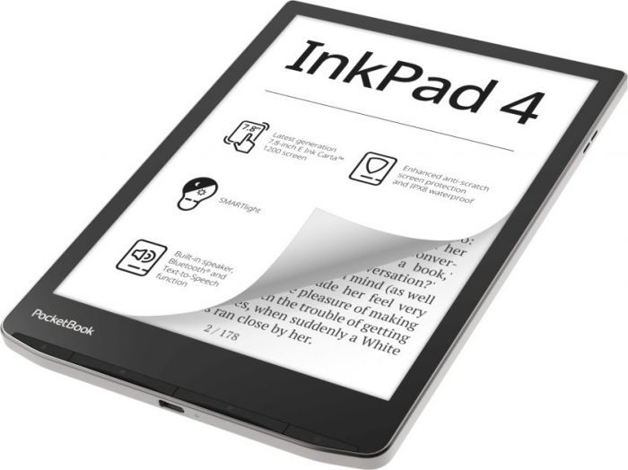 Електронна книга PocketBook 743G InkPad 4, Stardust Silver