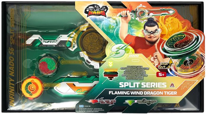 Дзиґа Infinity Nado VI Split Series Палаючий Вітер Дракон Тигр (Flaming Wind Dragon Tiger)