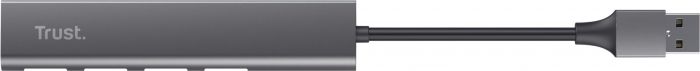 Хаб Trust Halyx USB-A > 4xUSB-А 3.2, Алюміній, 0.1м, Сірий