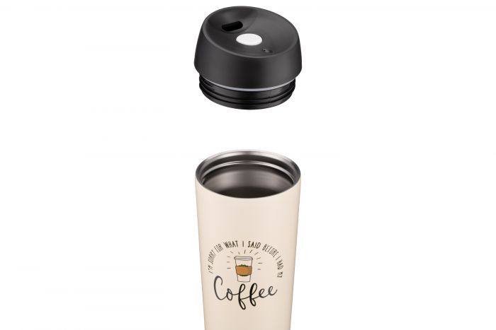 Термокухоль Ardesto Coffee Time, 450мл, нержавіюча сталь, бежевий