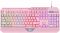Клавіатура мембранна 2E GAMING KG315 110key, USB-A, EN/UA, RGB, рожевий