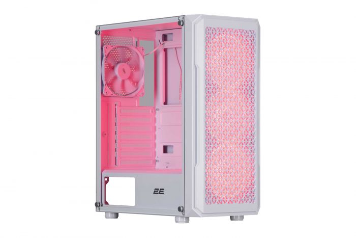 Корпус 2E GAMING Hexagon G338W без БЖ 2xUSB3.0, 1xUSBType-C, 3x120мм ARGB, 1x120мм, VGA 330мм, LCS ready, HUB, TG Side Panel, ATX, білий