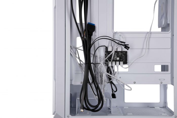 Корпус 2E GAMING Hexagon G338W без БЖ 2xUSB3.0, 1xUSBType-C, 3x120мм ARGB, 1x120мм, VGA 330мм, LCS ready, HUB, TG Side Panel, ATX, білий