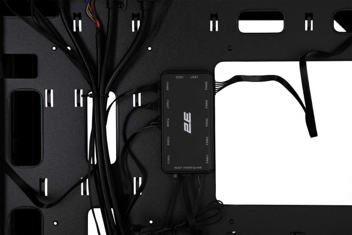 Корпус 2E GAMING Vertex GI01B без БЖ 2xUSB3.0, 1xUSBType-C, 3x140мм ARGB, 1x120мм ARGB, VGA 380мм, LCS ready, контролер з пультом, TG Side Panel, EATX, чорний