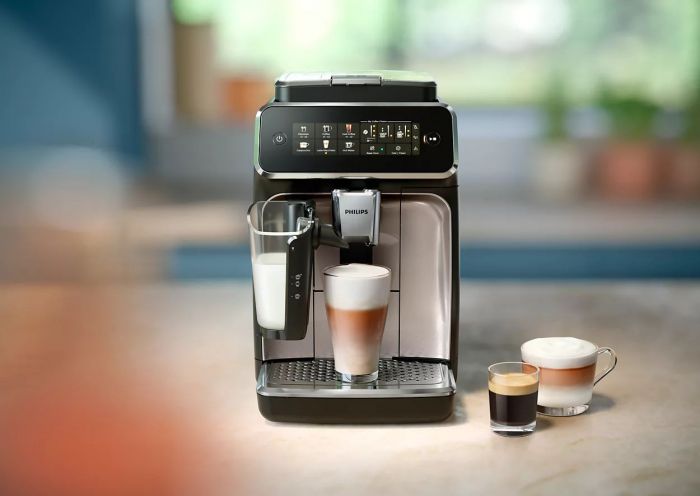 Кавомашина Philips Series 3300 1.8л, зерно + мелена, автомат.капучинатор, дисплей, авторецептів - 6, білий