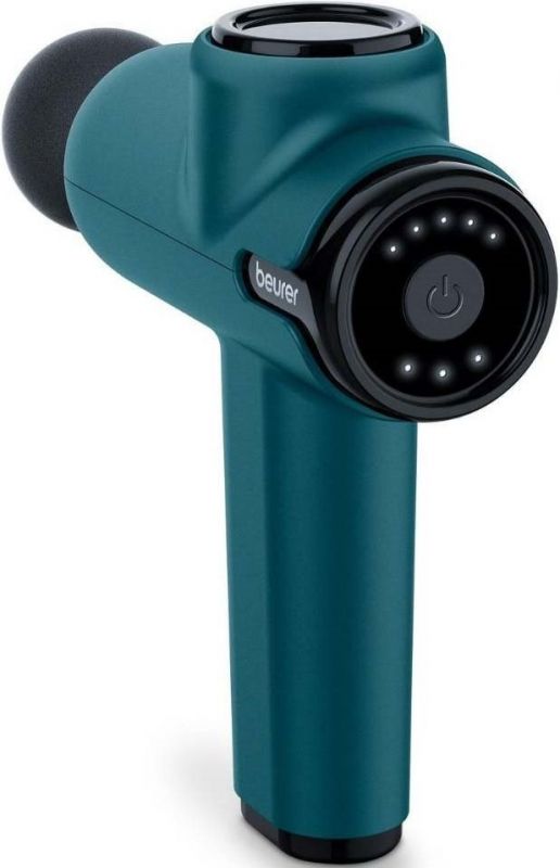 Масажер Beurer для тіла, літій-іонний акум., фасціальний, 4 насадок, зелений