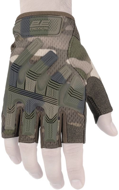 Рукавички тактичні 2E, безпалі, XL, камуфляж