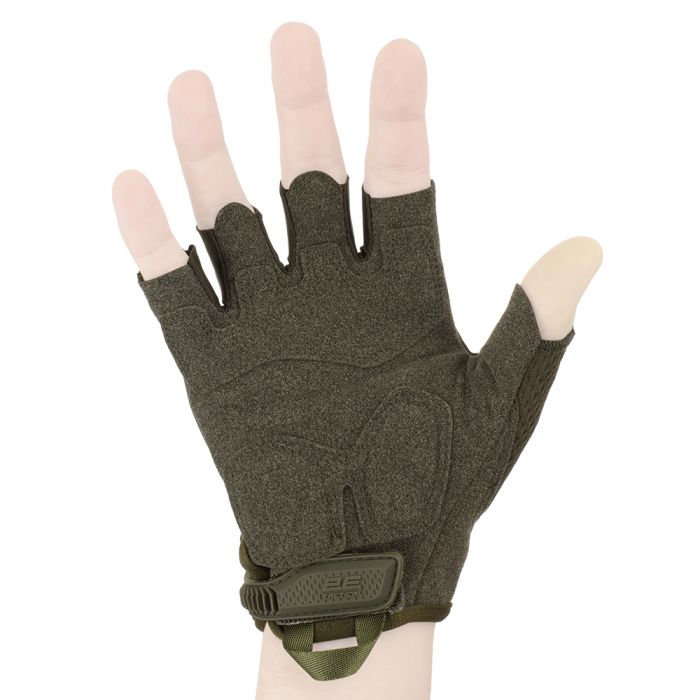 Рукавички тактичні 2E, безпалі, XL, зелені