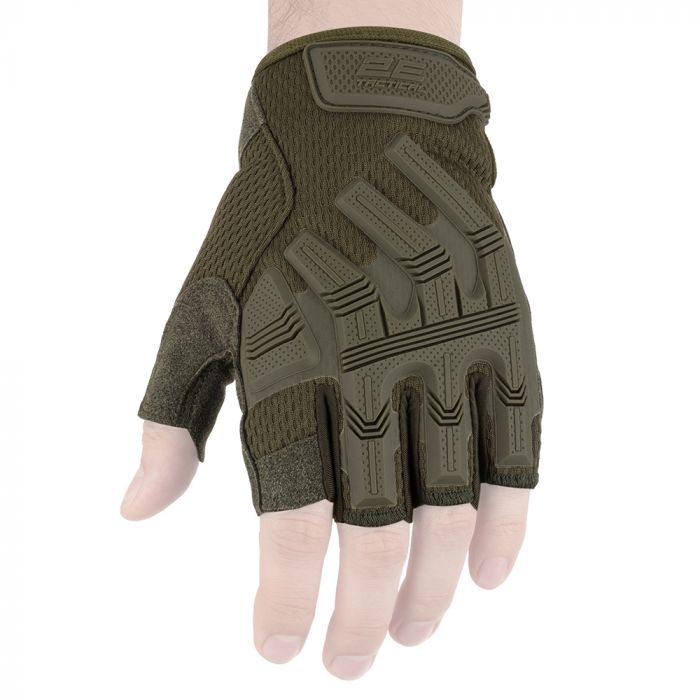 Рукавички тактичні 2E, безпалі, M, зелені