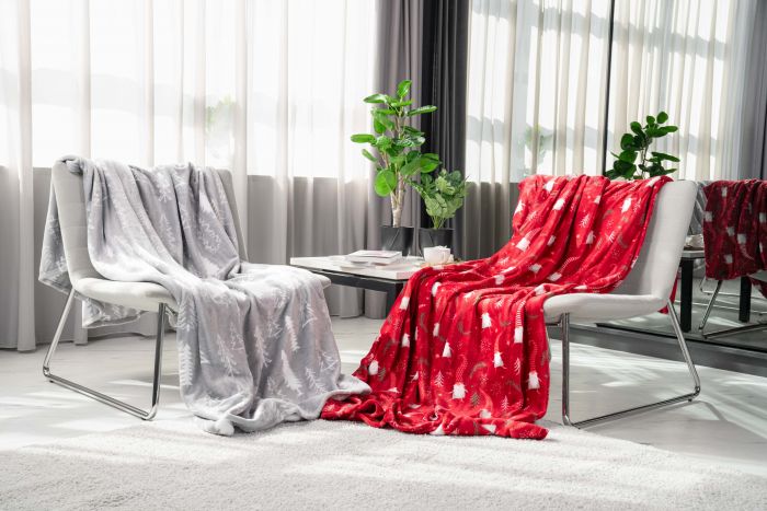 Плед Ardesto Christmas Flannel, 160х200см, 100% поліестер, гноми