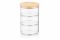 Набір ємностей для зберігання Ardesto Midori, 3х400мл, боросилікатне скло, бамбук, прозорий