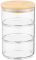 Набір ємностей для зберігання Ardesto Midori, 3х400мл, боросилікатне скло, бамбук, прозорий