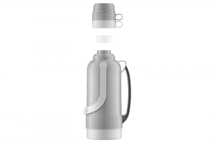Термос Ardesto Gemini Gourmet, 3200мл, пластик, боросилікатне скло, сірий