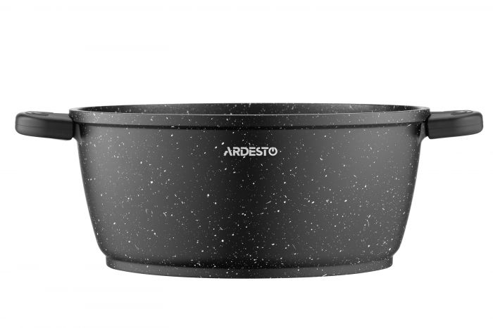 Каструля зі скляною кришкою Ardesto Gemini Anzio, 4.4л, алюміній, чорний